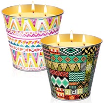 2 tin cans with lemongrass candles