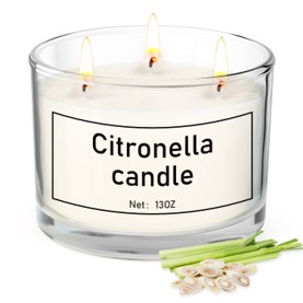 1 glass jar filled lemongrass candle